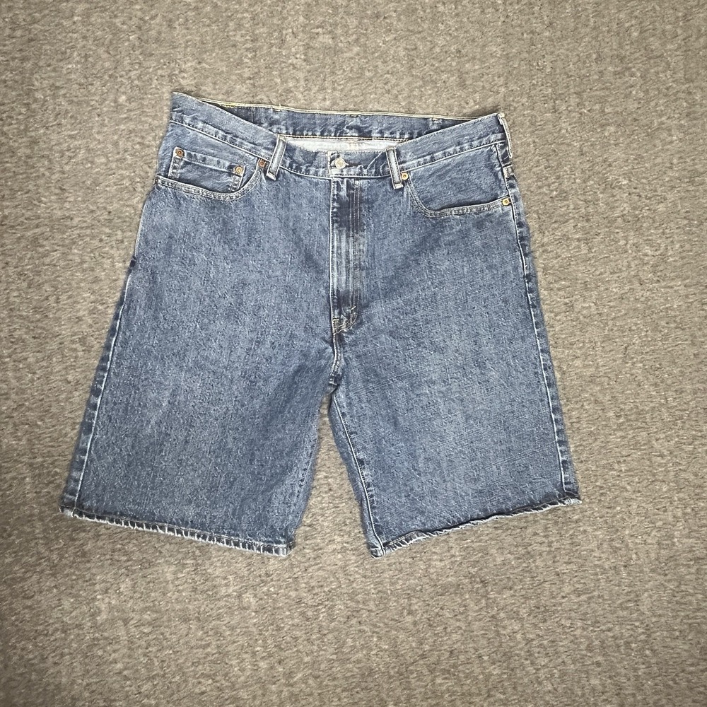 Levis 550 Jean Shorts Mens 38 Jorts Blue Denim Y2K Dad Skater Relax Fit Casual‎